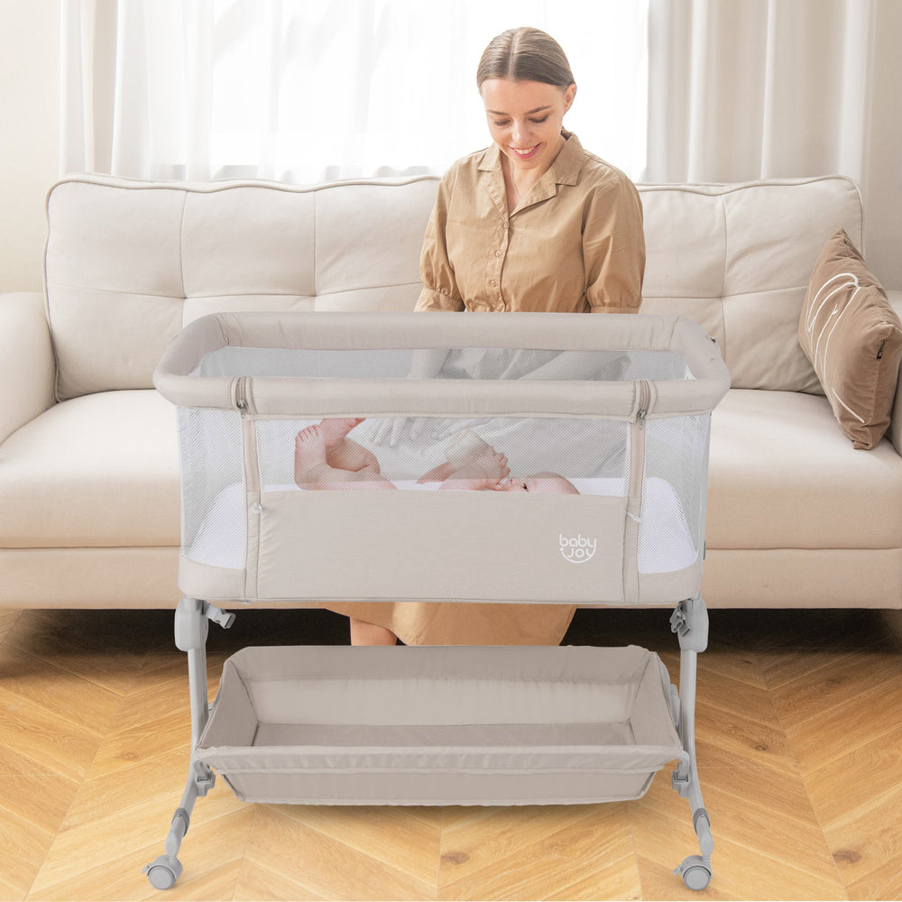 Bedside Sleeper Bassinet with 6-Level Adjustable Height