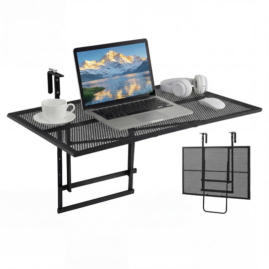 31.5 Inch Large Metal Folding Bar Table with 5