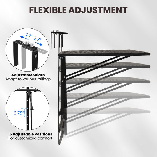 31.5 Inch Large Metal Folding Bar Table with 5