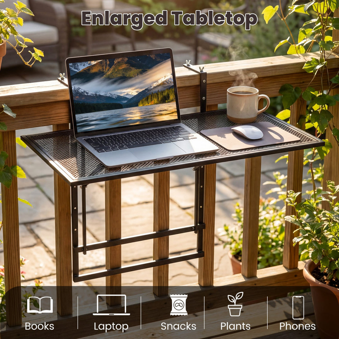 31.5 Inch Large Metal Folding Bar Table with 5