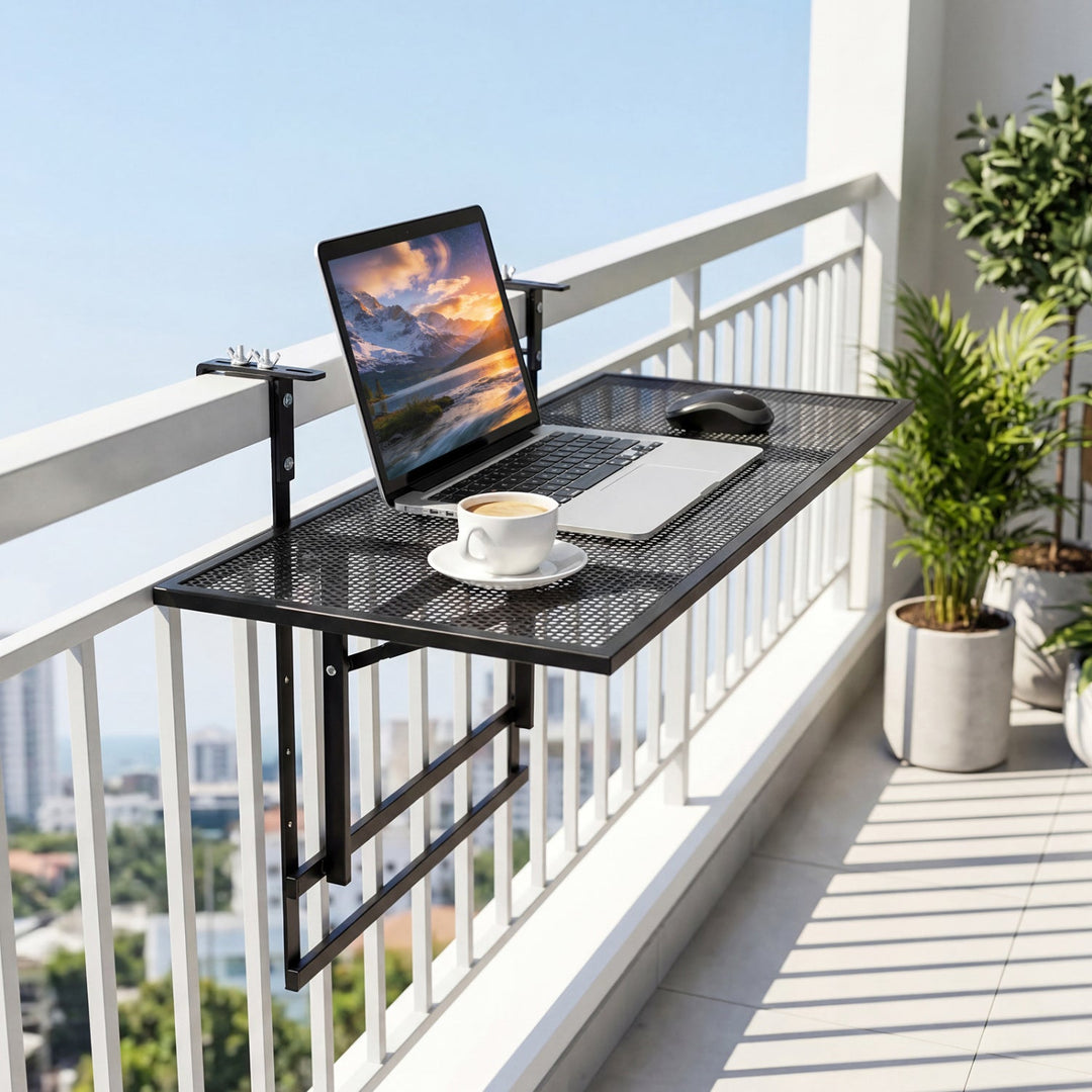 31.5 Inch Large Metal Folding Bar Table with 5