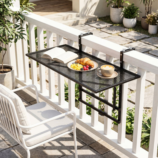 31.5 Inch Large Metal Folding Bar Table with 5