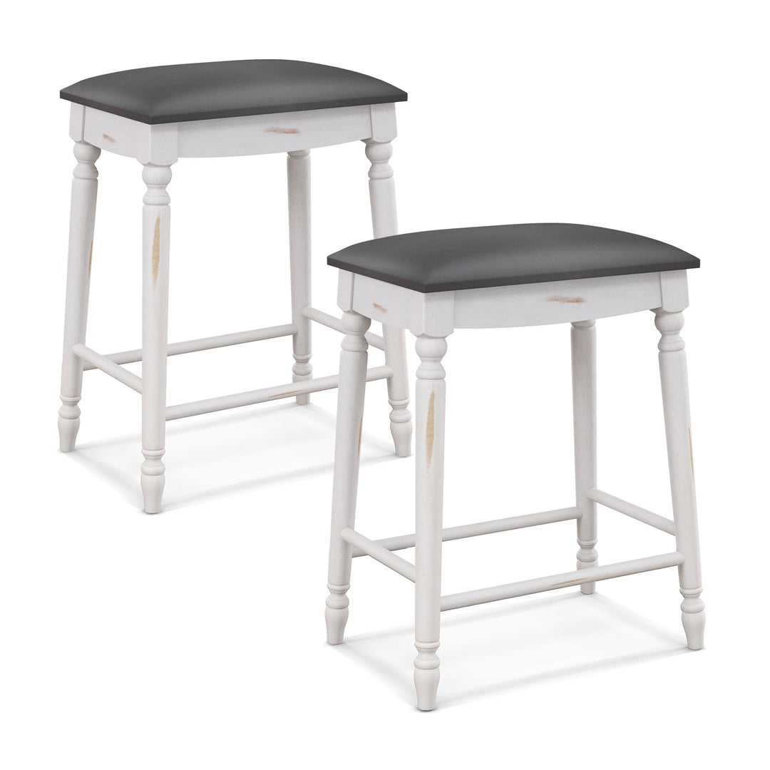 29 Inch Bar Stool Set of 2 with Padded Seat Cushions and Wood Legs-29 inches