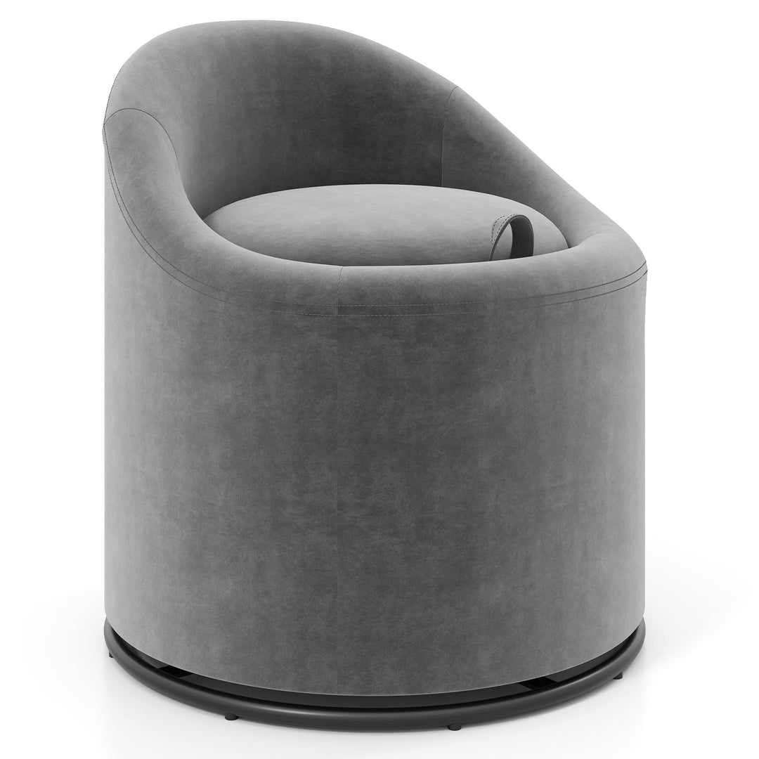 Barrel Chair with Storage 360¬∞ Swivel Upholstered Vanity Chair