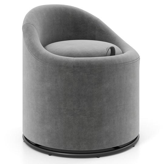Barrel Chair with Storage 360¬∞ Swivel Upholstered Vanity Chair