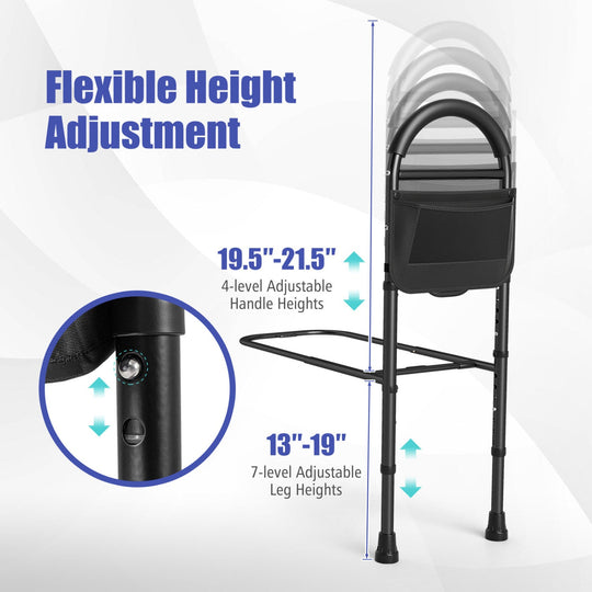 Bed Rails for Elderly Adults Safety Height Adjustable Bed Assist Railings