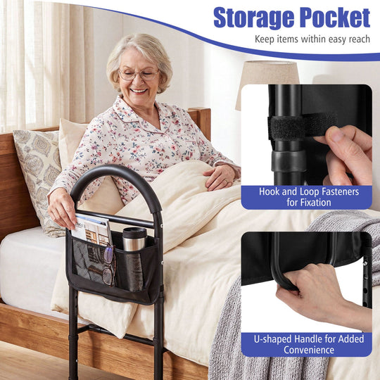 Bed Rails for Elderly Adults Safety Height Adjustable Bed Assist Railings