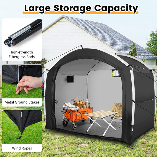 Bike Storage Shed Tent with PU4000MM Waterproof 210D Oxford Fabric for 5 Bikes