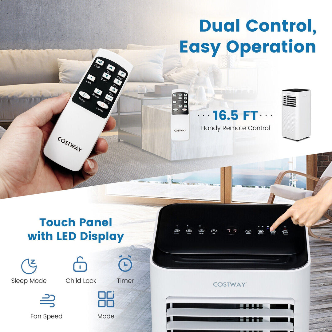 10000 BTU 4-in-1 Portable Air Conditioner with Dehumidifier and Sleep Mode