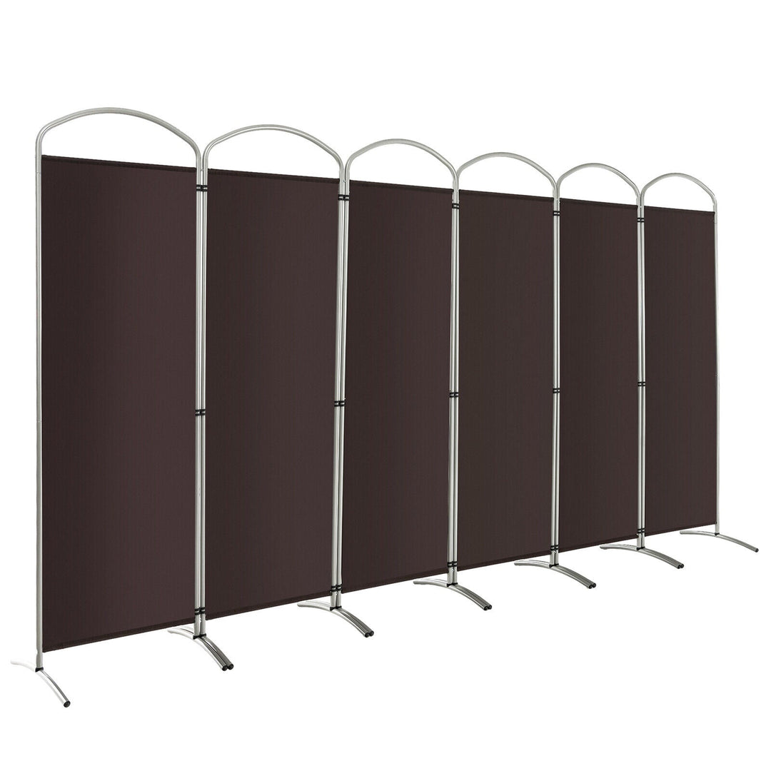 6 Feet 6-Panels Freestanding Folding Privacy Screen-White