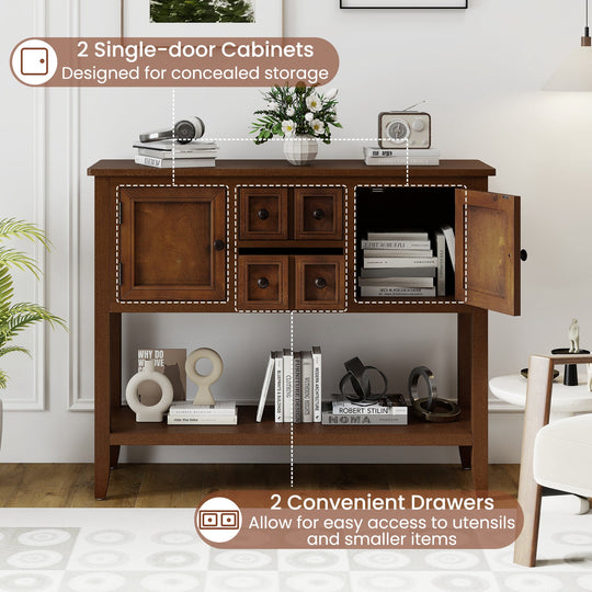 Buffet Sideboard Cabinet with 2 Doors and 2 Drawers