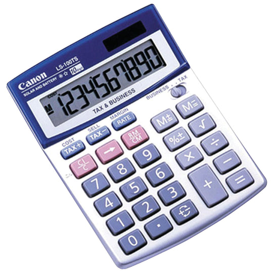 Canon LS-100TS 10-Digit Solar Desktop Calculator with Tax Functions