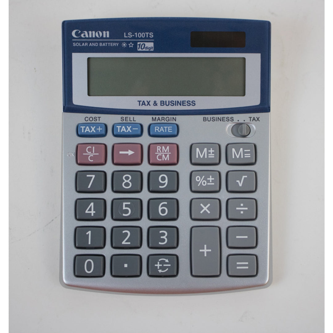 Canon LS-100TS 10-Digit Solar Desktop Calculator with Tax Functions - view 2