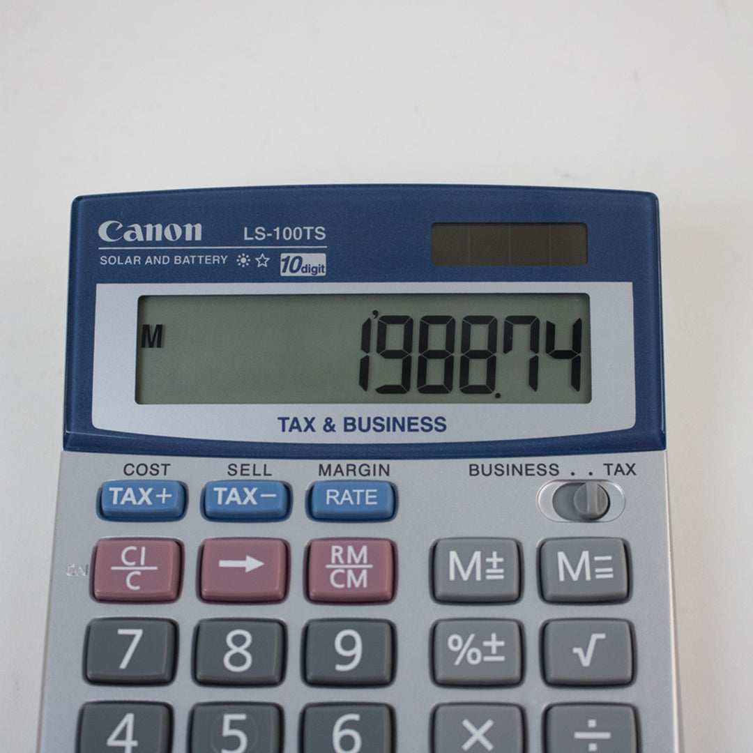 Canon LS-100TS 10-Digit Solar Desktop Calculator with Tax Functions - view 6