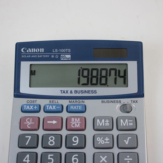 Canon LS-100TS 10-Digit Solar Desktop Calculator with Tax Functions - view 6