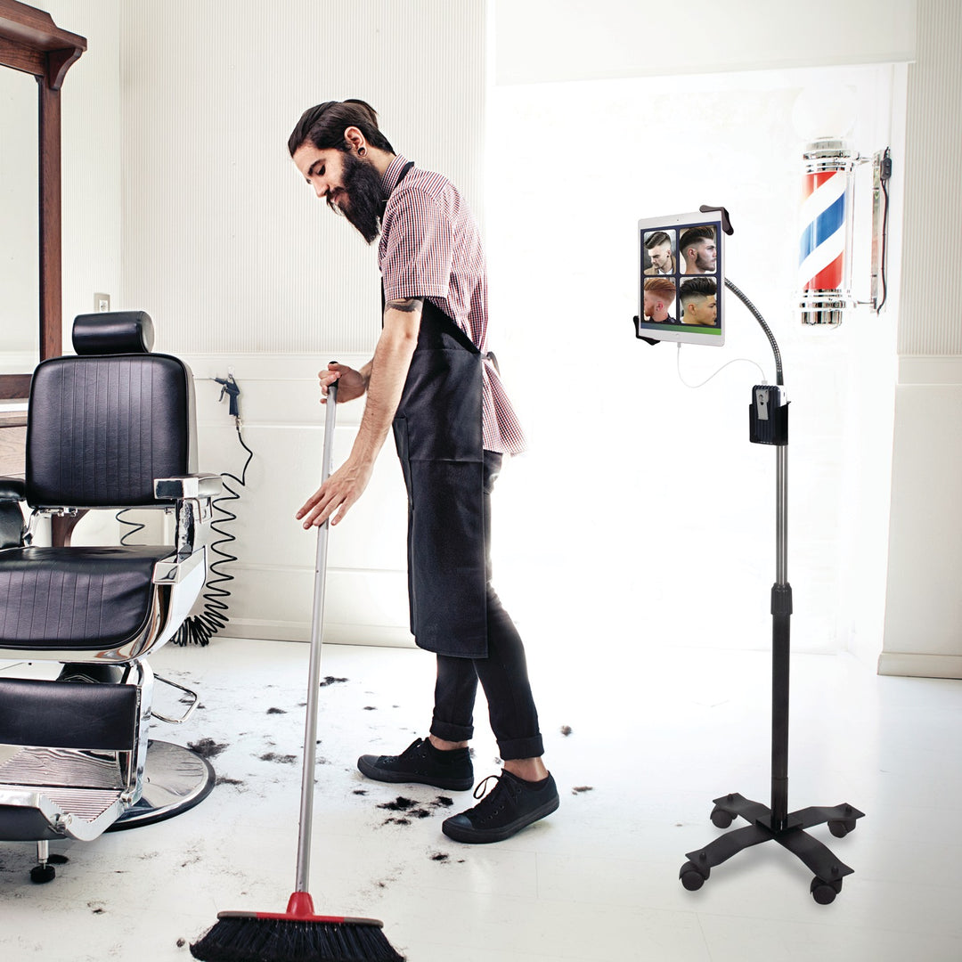 CTA Digital Compact Gooseneck Floor Stand for 7-13 In. Tablets & iPad with Rolling Base - view 18