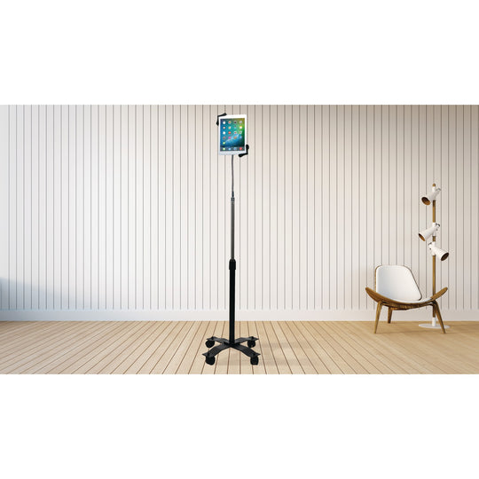CTA Digital Compact Gooseneck Floor Stand for 7-13 In. Tablets & iPad with Rolling Base - view 3
