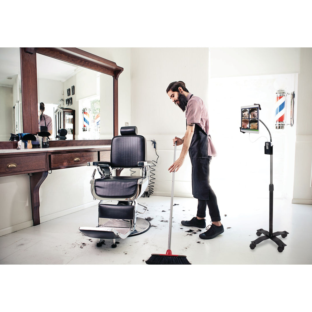 CTA Digital Compact Gooseneck Floor Stand for 7-13 In. Tablets & iPad with Rolling Base - view 4