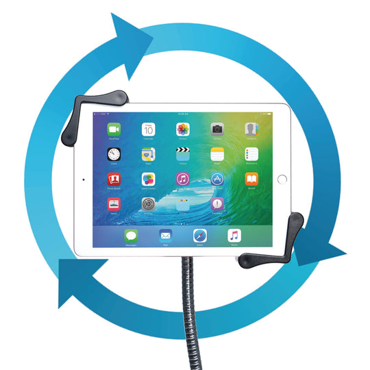 CTA Digital Compact Gooseneck Floor Stand for 7-13 In. Tablets & iPad with Rolling Base - view 5