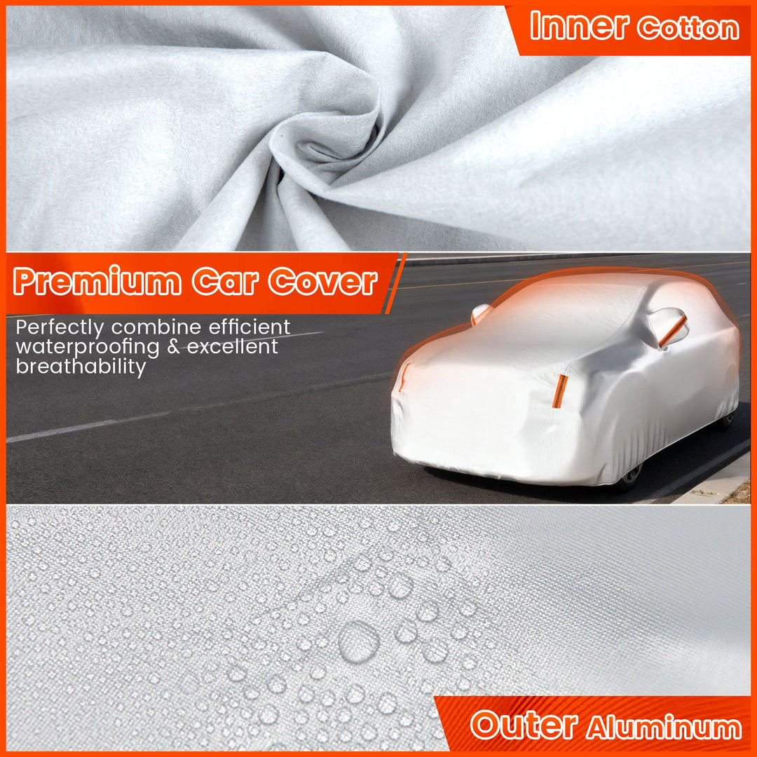 Car Cover for Automobiles 200 Inch Rain Sun UV Protection Fit SUV BMW Honda Lexus Mercedes-Benz