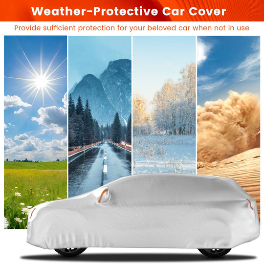 Car Cover for Automobiles 200 Inch Rain Sun UV Protection Fit SUV BMW Honda Lexus Mercedes-Benz