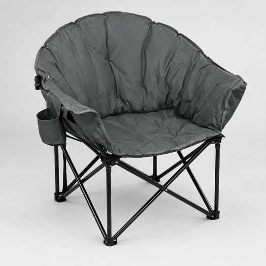 Folding Camping Moon Padded Chair with Carrying Bag