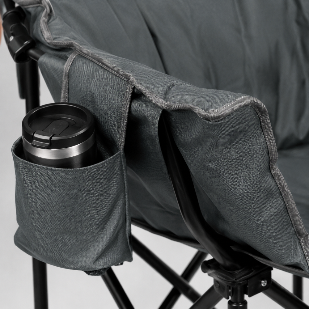 Folding Camping Moon Padded Chair with Carrying Bag