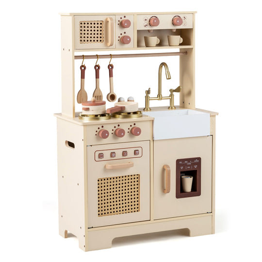 Chef Pretend Play Kitchen for Kids with Realistic Lights and Sounds