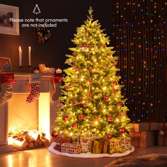 5 Feet Artificial Xmas Tree Hinged with 11 Lighting Modes and Remote Control