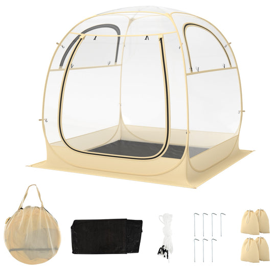 Instant Pop up Sports Tent with Carrying Bag and Floor Mat for 1-2/5-6 People
