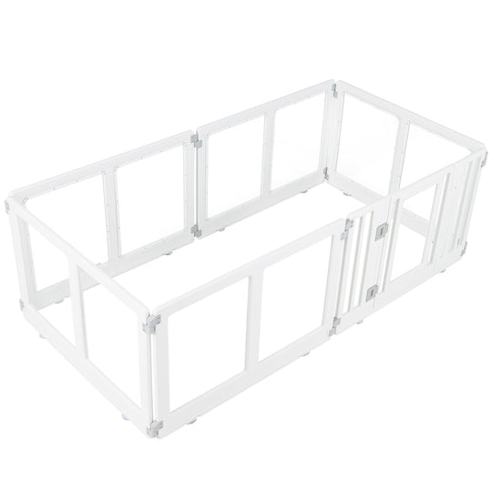 Clear Plastic Dog Playpen with Door - 8 Panel