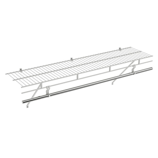Closet Shelves Wall Mounted with Ventilated Metal Wire Shelving Kit