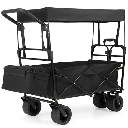 Collapsible Wagon with Removable Canopy and Adjustable Handles