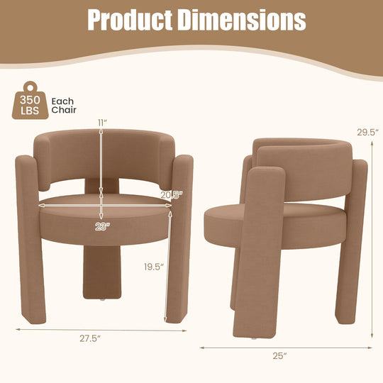 Comfy Upholstered Armchair Modern Velvet Barrel Accent Chair