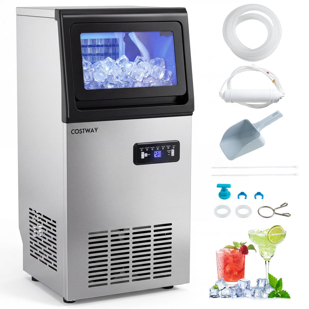 Stainless Steel Commercial Ice Maker 110 lbs/24H