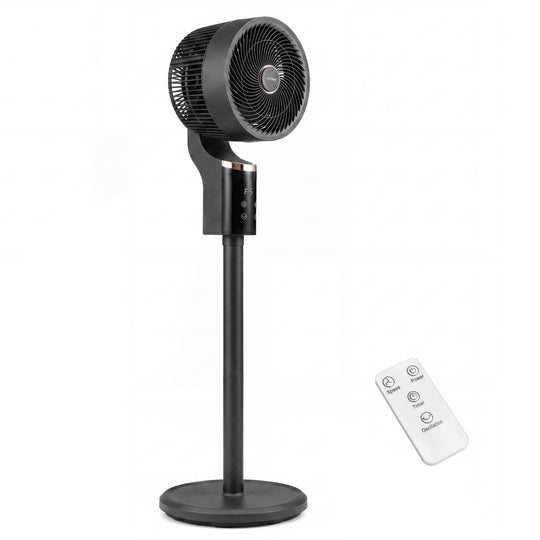 Compact Oscillating Standing Fan with 70° Oscillation and 90° Tilt for Home Office