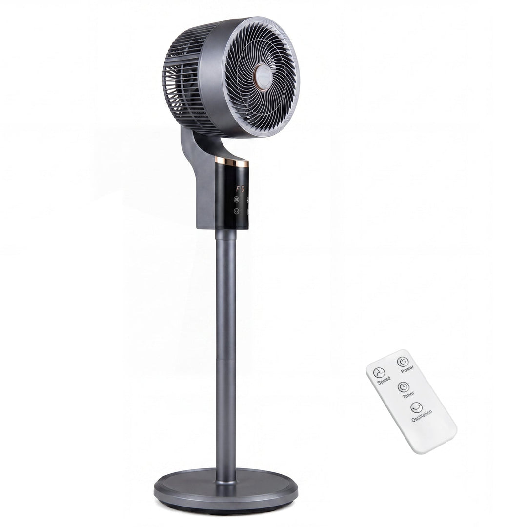 Compact Oscillating Standing Fan with 70° Oscillation and 90° Tilt for Home Office