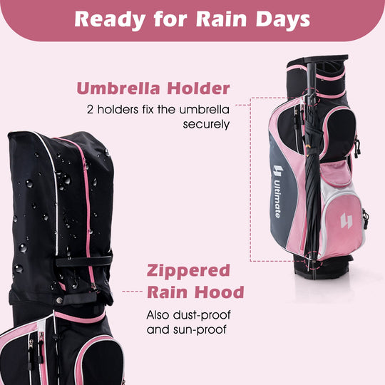 Women's Complete Golf Club Set Right Hand with Rain Hood