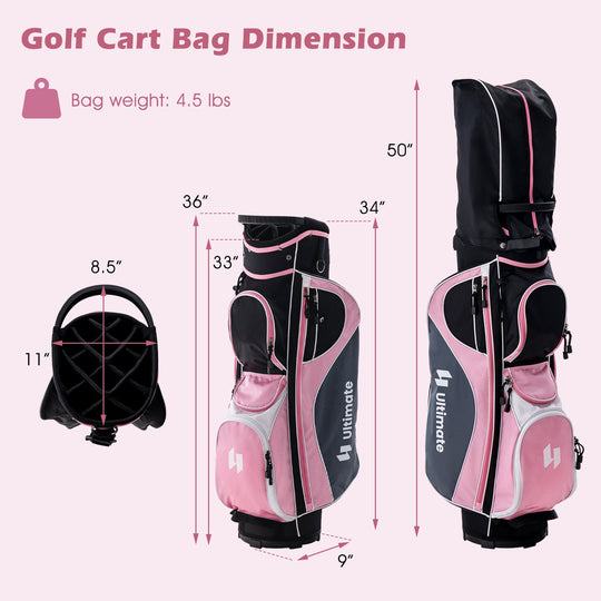 Women's Complete Golf Club Set Right Hand with Rain Hood