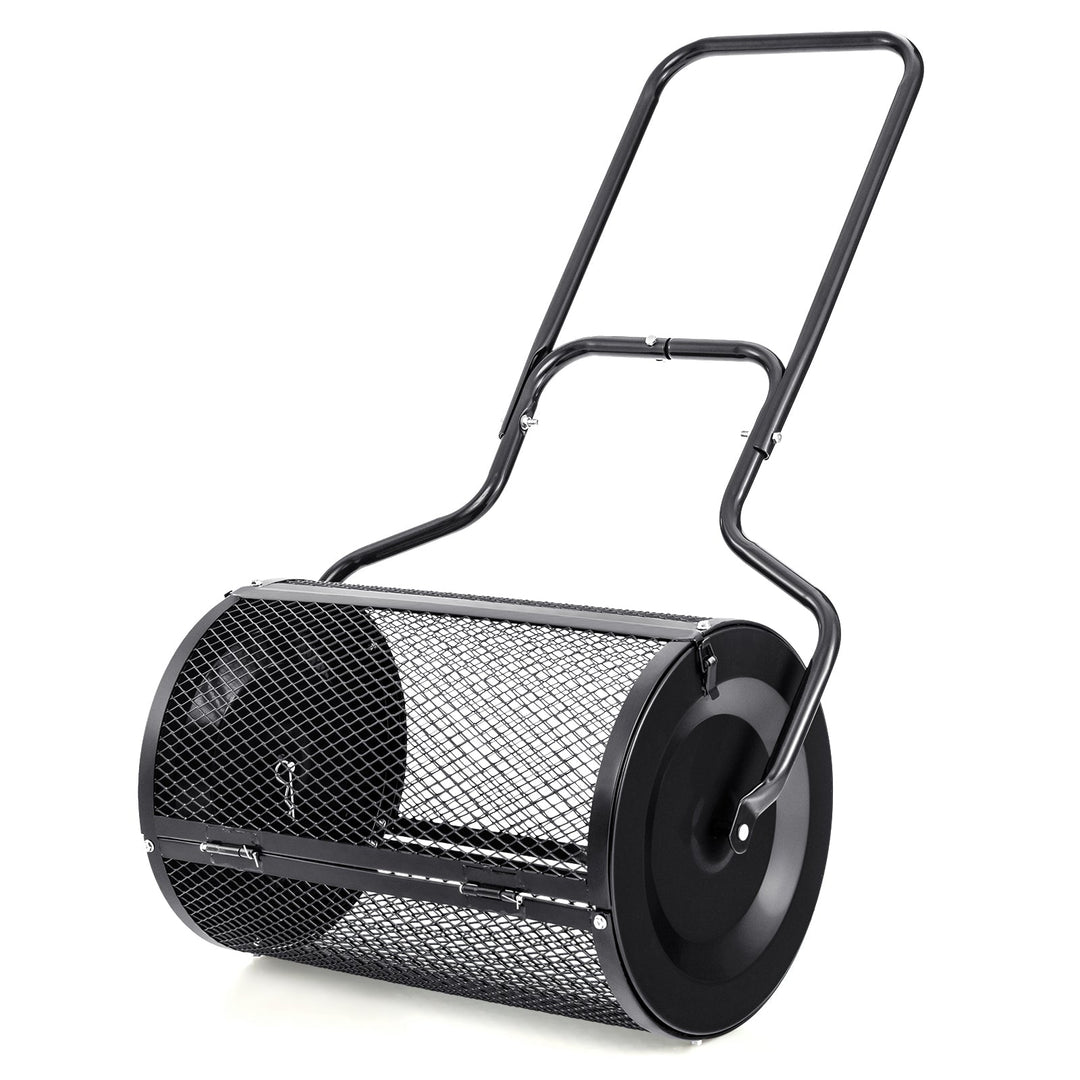 24 Inches Peat Moss Spreader with Upgrade Side Latches and U-shape Handle-Green
