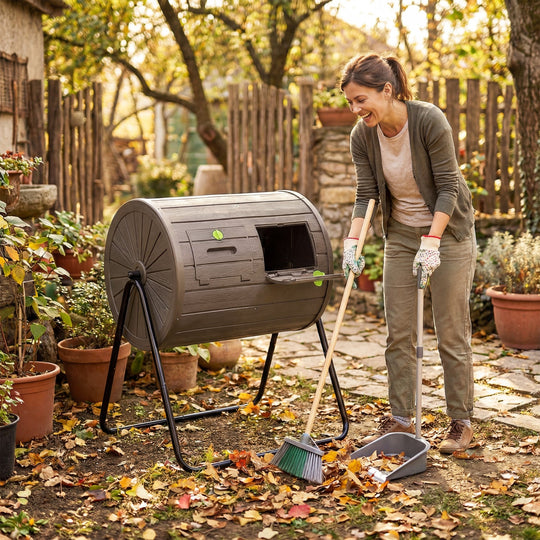 Compost Tumbler 37.5 Gallon Large Outdoor Compost Bin