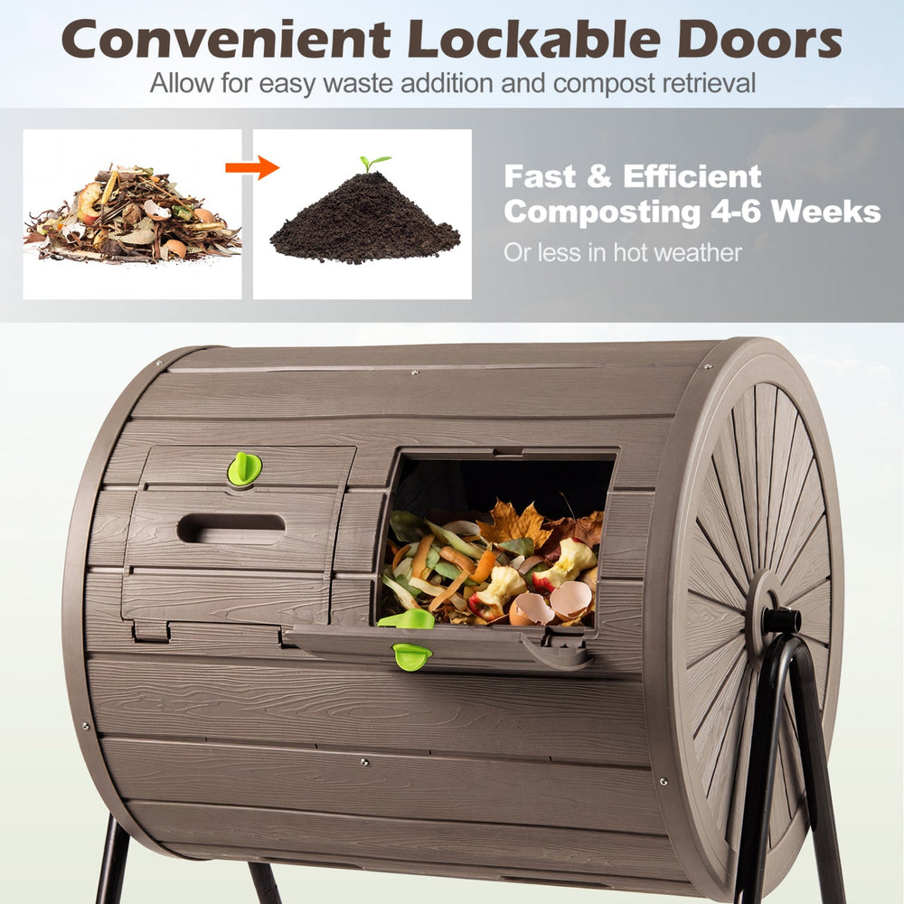 Compost Tumbler 37.5 Gallon Large Outdoor Compost Bin