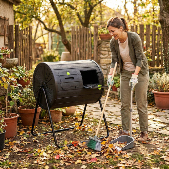 Compost Tumbler 37.5 Gallon Large Outdoor Compost Bin