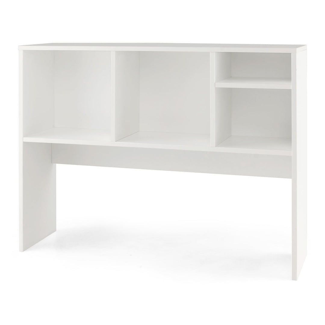 Computer Desktop Bookcase with 4 Cubbies and Open Back Compartment