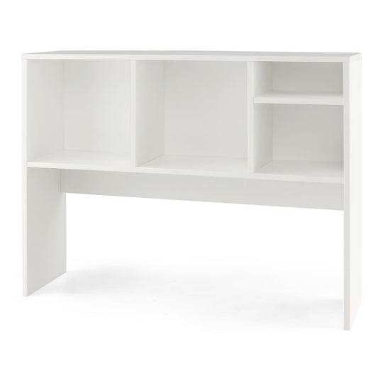 Computer Desktop Bookcase with 4 Cubbies and Open Back Compartment