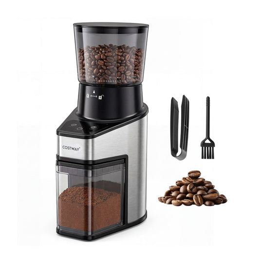 Coffee Lover Gift Set: Conical Burr Grinder + Insulated Travel Mug
