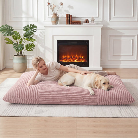 Convertible Bean Bag Floor Sofa with Washable Corduroy Cover
