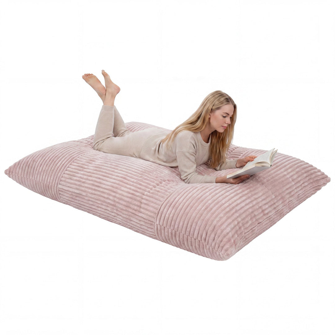 Convertible Bean Bag Floor Sofa with Washable Corduroy Cover
