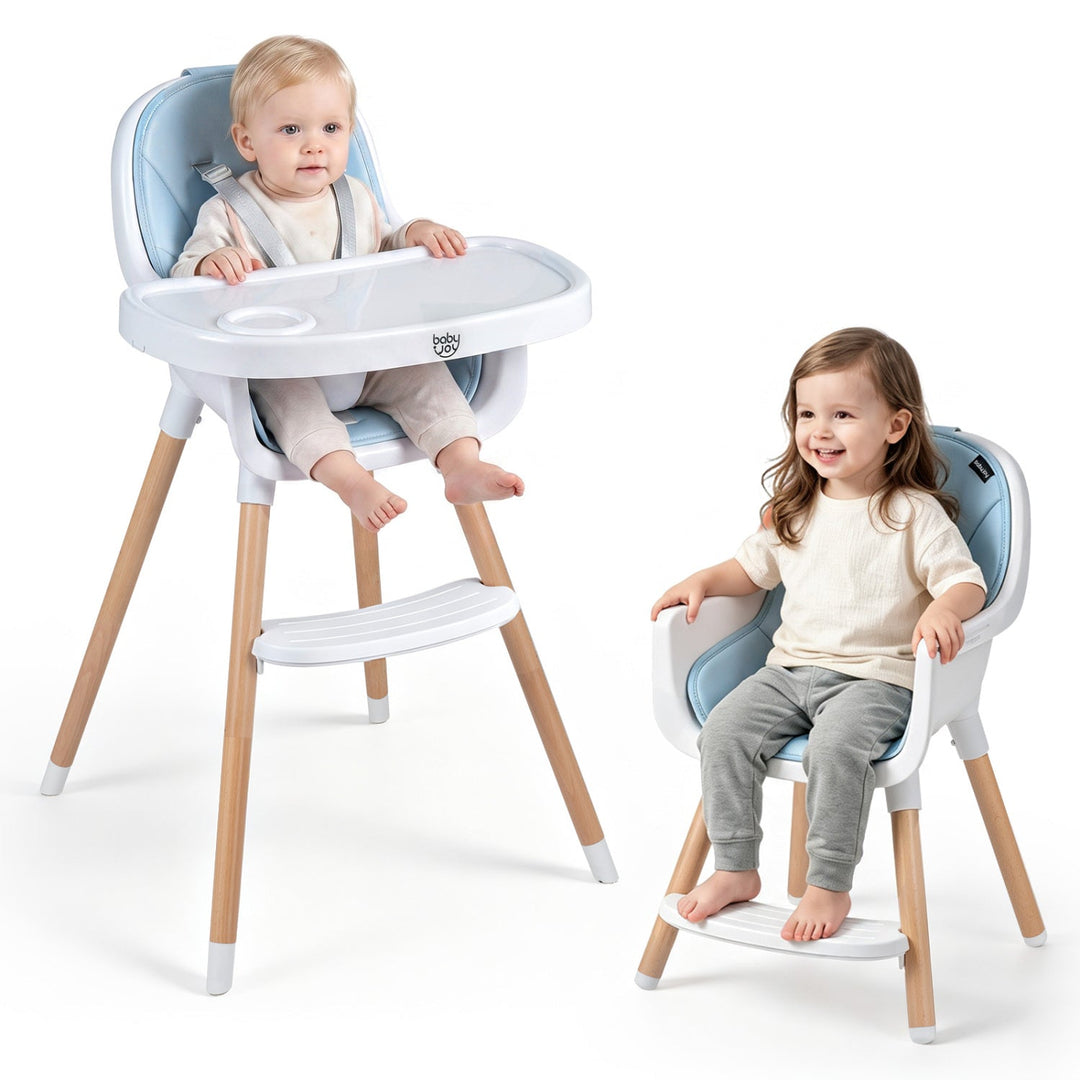 Convertible High Chair with 5-Point Harness - Beige