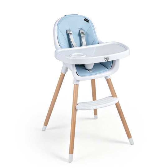 Convertible High Chair with 5-Point Harness - Beige